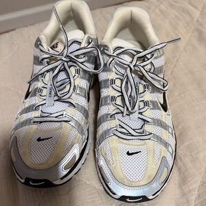 Nike P6000 White and Silver Sneakers